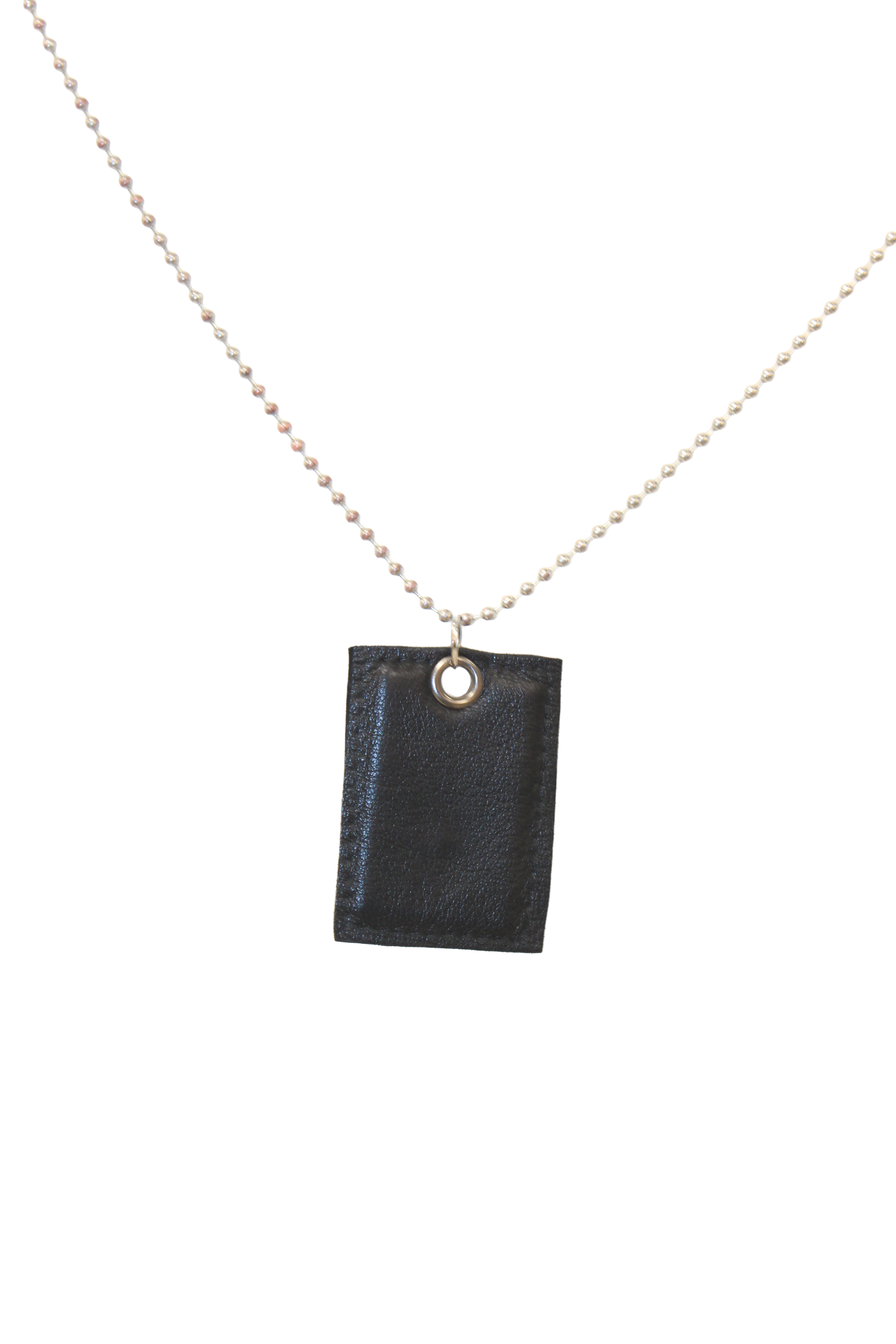 LAMBSKIN LEATHER DOG TAG